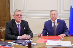Александр Беглов встретился с руководителем «НПО «Радар ммс» Георгием Анцевым