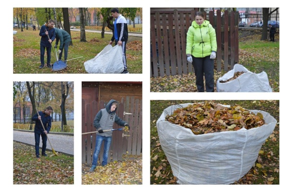 Воспитанники подростково-молодежных клубов Невского района принимают активное участие в осеннем месячнике по благоустройству