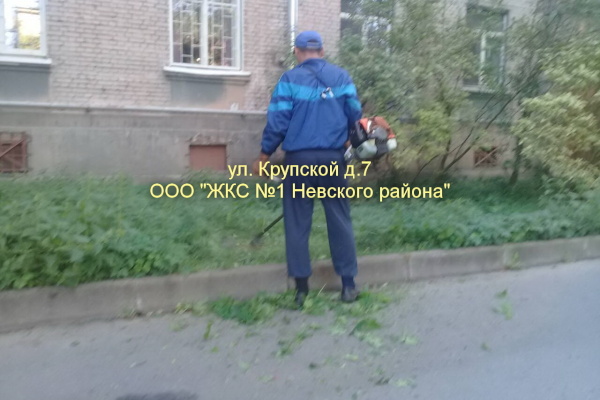 Работы по покосу газонных трав