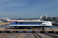 ОСК спустила на воду шестой скоростной пассажирский катамаран «Форт Шанец»