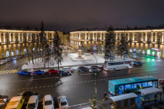 Александр Беглов: Новая художественная подсветка украсила Привокзальную площадь в Колпино