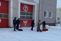 Ольга Аришина проверила качество уборки снега в пожарных частях