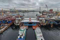 Александр Беглов: В Петербурге приступили к ответственному этапу строительства Большого Смоленского моста - монтажу разводного пролёта