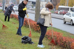 14 тысяч человек вышли на улицы Невского района, чтобы очистить улицы и дворы от листвы и мусора.