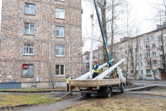 Квартал рядом со станцией метро «Елизаровская» получит обновленную систему освещения