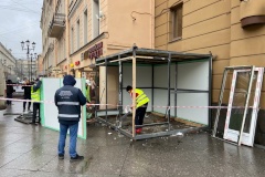 От шести незаконных торговых павильонов освобождены земельные участки за один день