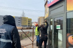 Четыре земельных участка освобождены от незаконно размещенных торговых павильонов