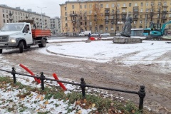 Сквер у памятника Охтенке на пересечении Среднеохтинского проспекта и Шоссе Революции получит освещение