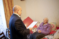 Глава района поздравил с днем рождения долгожительниц района!