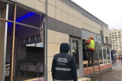 В Выборгском районе проводятся мероприятия по освобождению незаконно занятого земельного участка, используемого под размещение торгового павильона