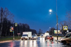 В Калининском районе на улице Бутлерова выполнена замена натриевых светильников на светодиодные