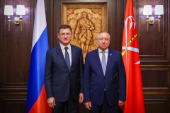 Губернатор Александр Беглов и вице-премьер РФ Александр Новак обсудили вопросы развития петербургской энергетики
