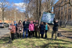 Добрый субботник на Институтском проспекте