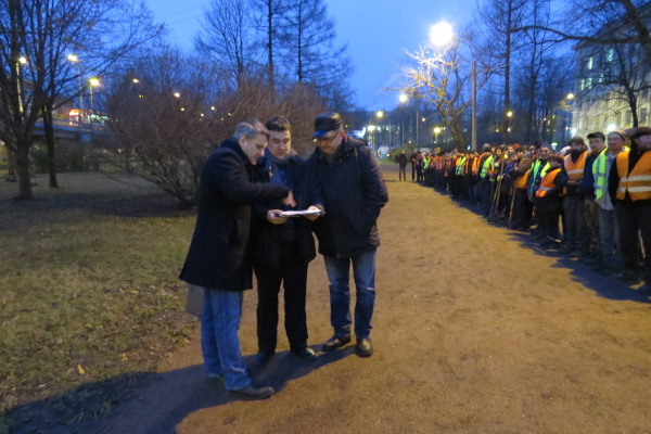 В Невском районе проведен смотр состава работников ручного труда 