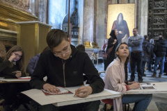  Акция "Дети рисуют в храме" в ГМП "Исаакиевский собор"