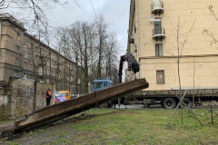 Сегодня вывезли бесхозную бетонную конструкцию с Кузнецовской улицы