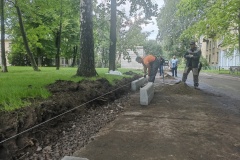 Продолжается благоустройство дворов в Большой Охте: в работе уже второй объект