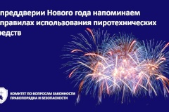 В преддверии Нового года напоминаем о правилах использования пиротехнических средств