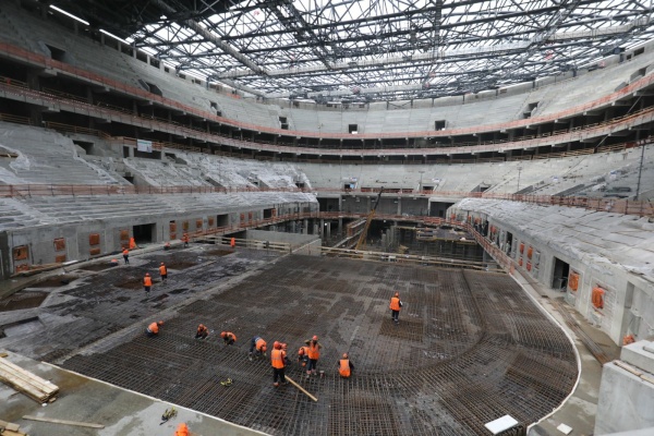 Кирилл Поляков с рабочим визитом посетил строительную площадку «СКА Арены»