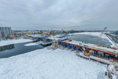 Александр Беглов: Завершён важный этап строительства Большого Смоленского моста – смонтированы ортотропные плиты всех пролетов будущей переправы