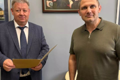 Сергей Петриченко поздравил президента Федерации дзюдо Петербурга с Днем рождения