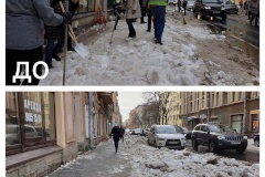 За выходные на субботниках Комитетом по природопользованию убрано более 10 тысяч кв. метров тротуаров от снега и льда