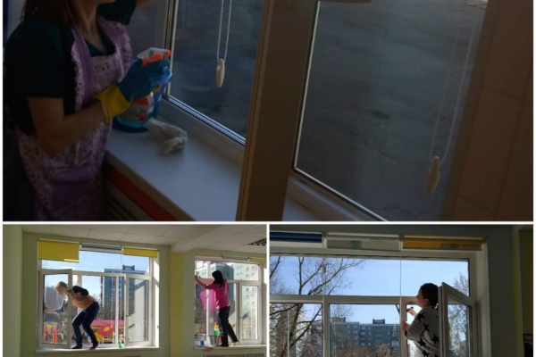 В школе № 367 Фрунзенского района проходит акция "Уберемся вместе"