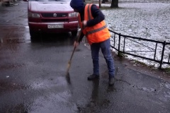 Уборка снега в Выборгском районе