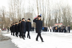 Состоялся смотр строя и песни среди школьных спортивных клубов и средних специальных учебных заведений Невского района