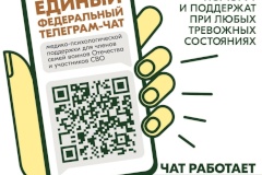 Телеграм-чат психологической поддержки для семей воинов Отечества и участников СВО теперь работает круглосуточно