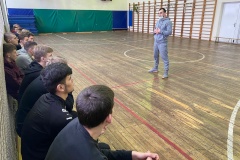 Полицейский "Студенческий десант" Фрунзенского района присоединился к Всероссийской акции, посетив Автомеханический колледж на улице Малая Балканская, д. 41