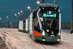 Торжественное открытие первого этапа трамвайной линии «Славянка» от Купчино до поселка Шушары