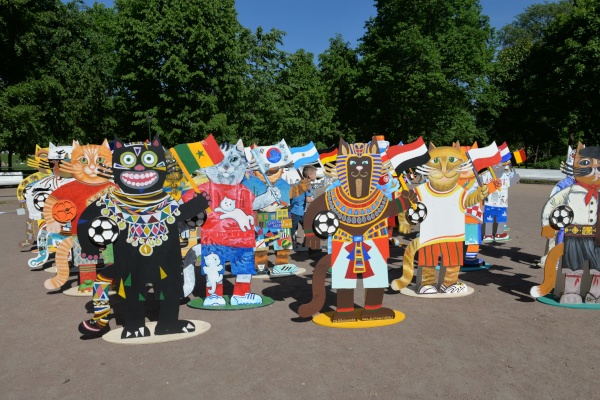 В преддверии ЧМ-2018 в Петербурге проходит акция «Моя любовь — футбол и кот»