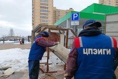 В Приморском и Невском районах от незаконных торговых павильонов освобождается более 70 квадратных метров городской земли