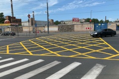В Санкт‑Петербурге впервые нанесли «вафельную» разметку