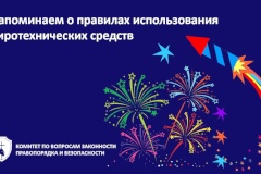Напоминаем о правилах использования пиротехнических средств