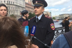 Рейд по предотвращению парковки на велополосах на наб. р. Фонтанки