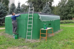В Московском районе ведутся работы по ремонту долговременных огневых точек
