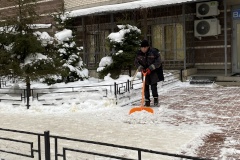 В Выборгском районе активно идут работы по уборке снега