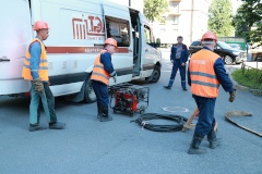 На улице Двинской прошла противоаварийная тренировка