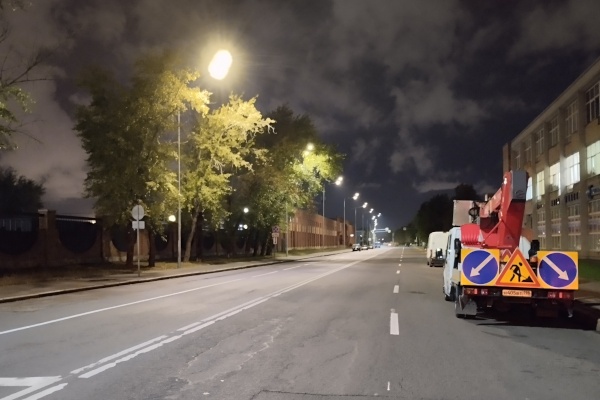 Завершена реконструкция наружного освещения на Люботинском проспекте