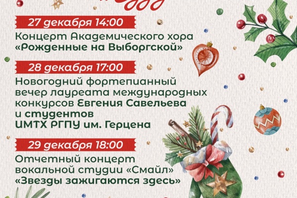 Новый год — пора сказок и чудес в Выборгском районе