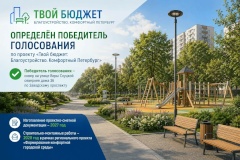 Определён победитель голосования по проекту «Твой бюджет: Благоустройство. Комфортный Петербург»