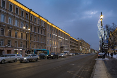 Фасады Московского проспекта получили световое оформление