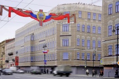 Фальшфасады укрыли строительные леса на объектах реставрации Невского проспекта