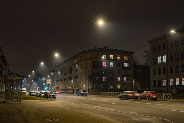 Улицу Зайцева осветили 119 светодиодных фонарей
