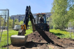 Начались работы по благоустройству сквера на Передовиков