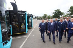 Глава администрации Кировского района принял участие в смотре техники на территории автобусного парка № 5 СПб ГУП «Пассажиравтотранс»