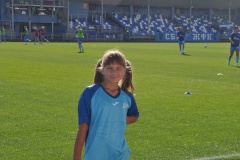 Юная футболистка из Петергофа приняла участие в матче между «Зенитом» и «Локомотивом»