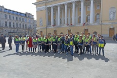 9 мая народные дружинники Фрунзенского района совместно с полицейскими обеспечивали охрану общественного порядка на Невском проспекте